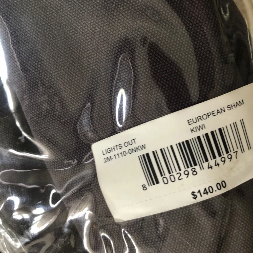 Mitchell Gold + Bob Williams Pillow Sham*Eggplant & Kiwi Green Piping MSRP $140